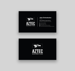 Business Card Design by Musa. A for Aztec Products & Liquor | Design: #24544509
