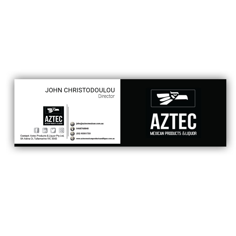 Business Card Design by Rupok 3 for Aztec Products & Liquor | Design #24529350