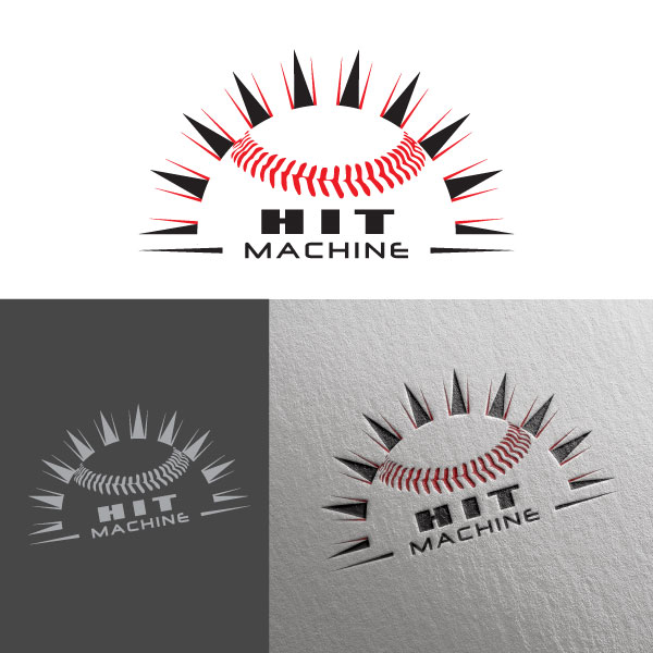 Logo Design by BS Dimitrov for Hit Machine Baseball | Design #24560488