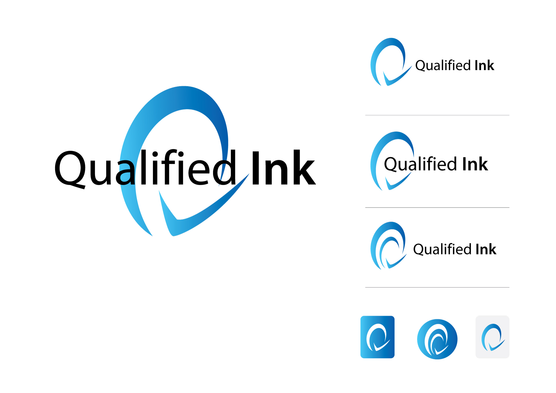 Logo Design by mrart. for Qualified Ink | Design #24584273