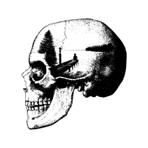 Skull with lake in the woods | Design de Tatouage par Arun 25