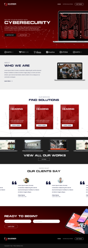 Barrier Cybersecurity Web Site Project | Web Design par BMSA