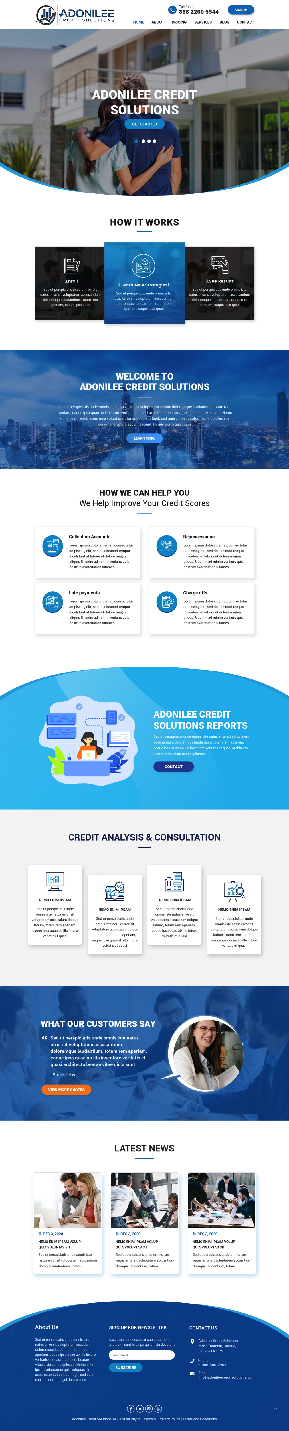 Diseño Web por pb para Adonilee Credit Solutions, LLC. | Diseño #24547023