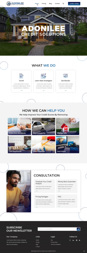 Diseño Web por pb para Adonilee Credit Solutions, LLC. | Diseño: #24547024
