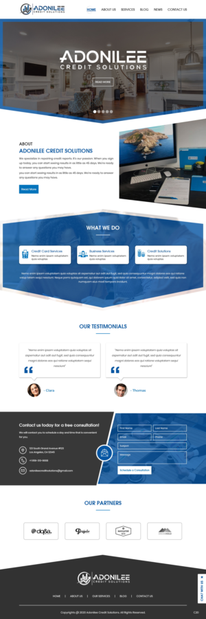 Diseño Web por pb para Adonilee Credit Solutions, LLC. | Diseño: #24547025