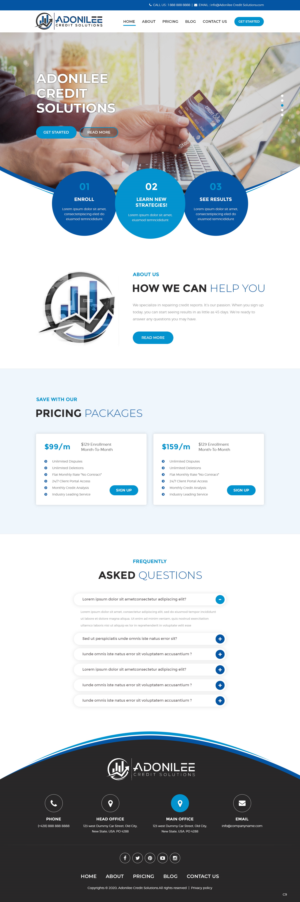 Diseño Web por pb para Adonilee Credit Solutions, LLC. | Diseño: #24547026