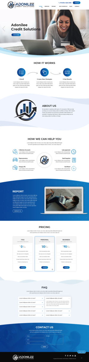 Diseño Web por pb para Adonilee Credit Solutions, LLC. | Diseño: #24547027