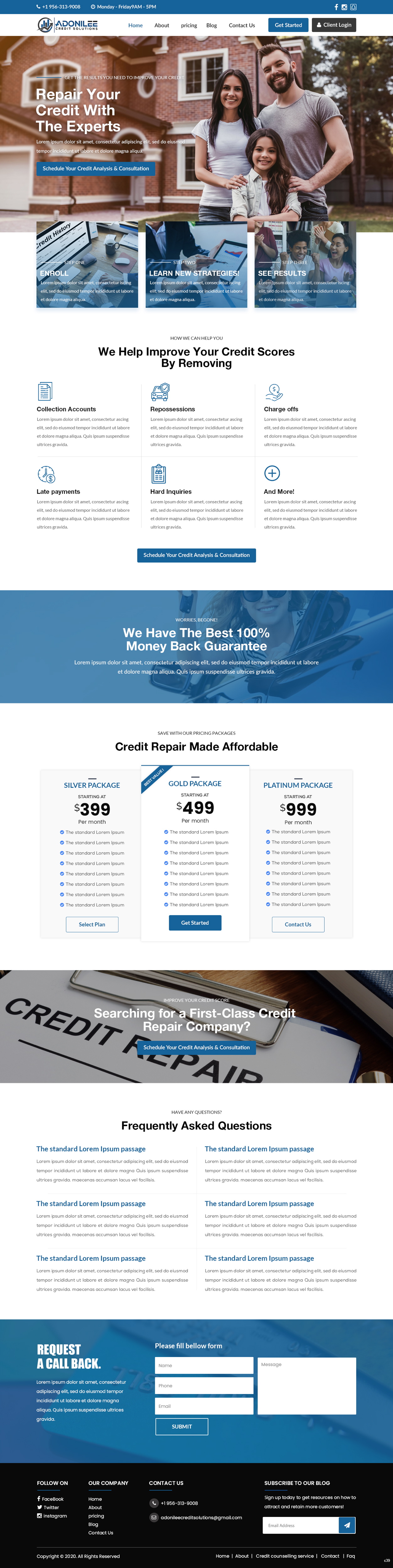 Diseño Web por pb para Adonilee Credit Solutions, LLC. | Diseño #24547032