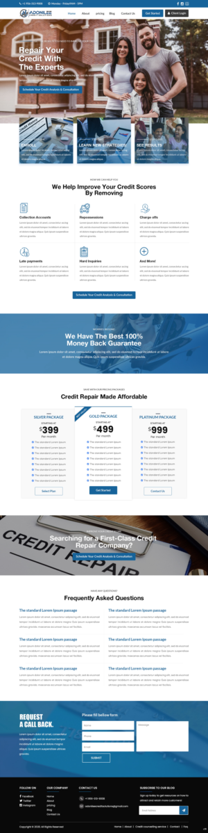 Diseño Web por pb para Adonilee Credit Solutions, LLC. | Diseño: #24547032