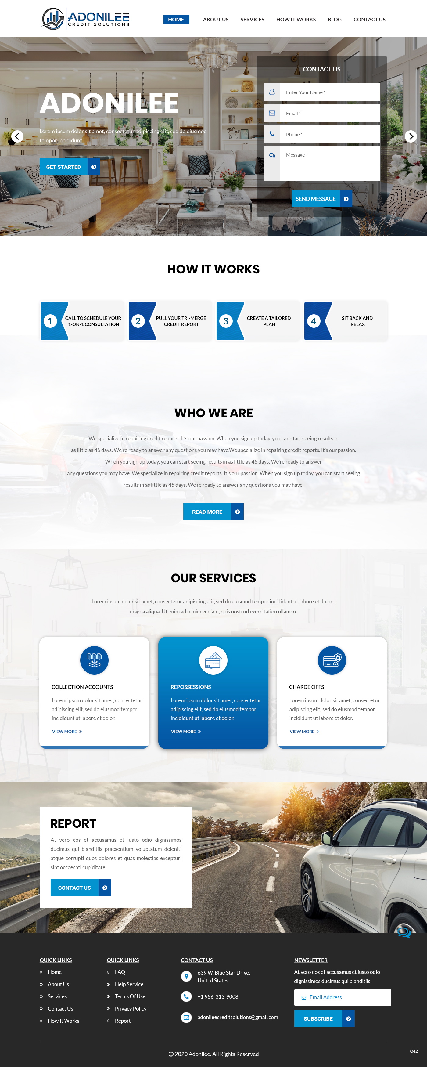 Diseño Web por pb para Adonilee Credit Solutions, LLC. | Diseño #24547034