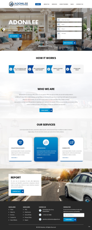 Diseño Web por pb para Adonilee Credit Solutions, LLC. | Diseño: #24547034