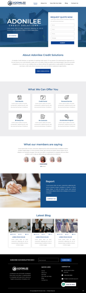 Diseño Web por pb para Adonilee Credit Solutions, LLC. | Diseño: #24547043
