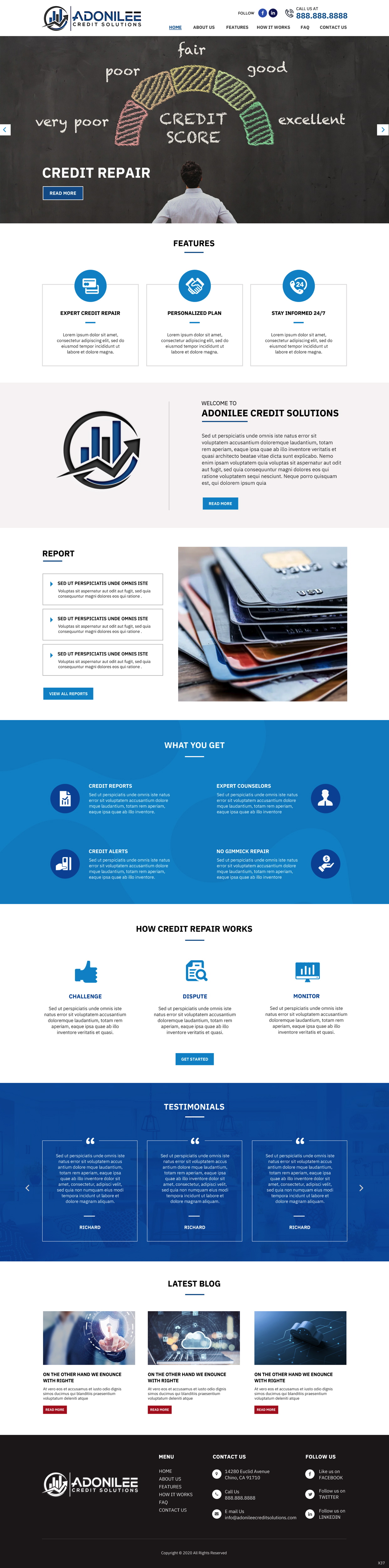 Diseño Web por pb para Adonilee Credit Solutions, LLC. | Diseño #24547044