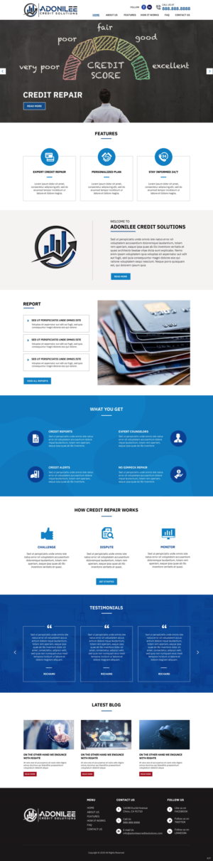 Diseño Web por pb para Adonilee Credit Solutions, LLC. | Diseño: #24547044
