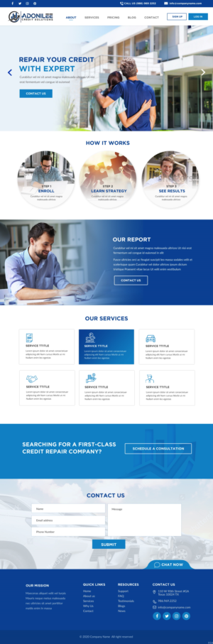 Diseño Web por pb para Adonilee Credit Solutions, LLC. | Diseño: #24547046