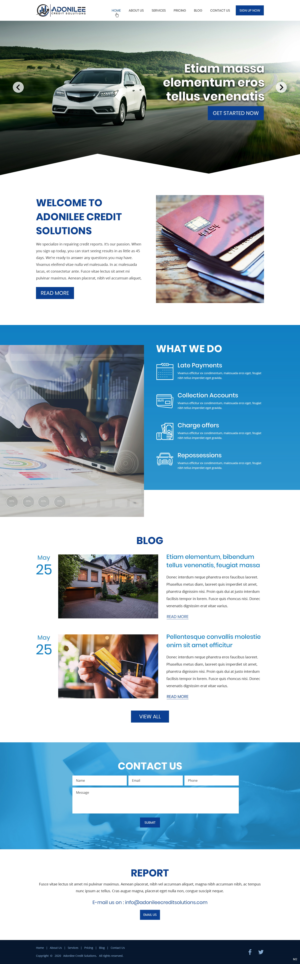 Diseño Web por pb para Adonilee Credit Solutions, LLC. | Diseño: #24547047
