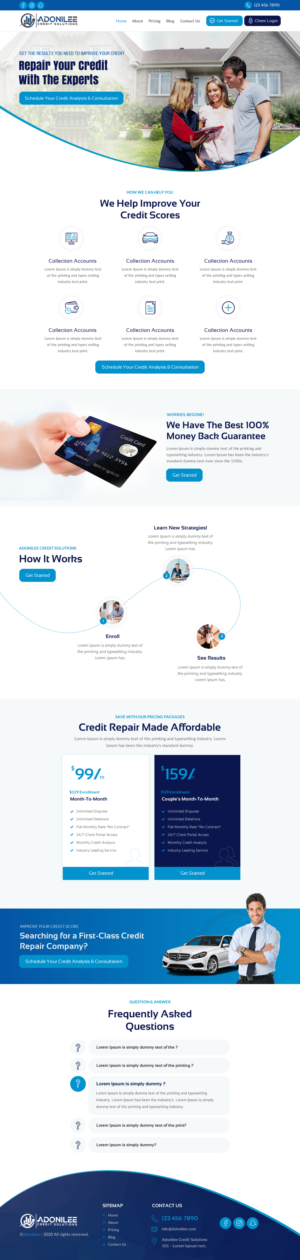 Diseño Web por rightway para Adonilee Credit Solutions, LLC. | Diseño: #24556793