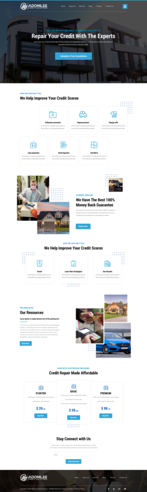 Diseño Web por rightway para Adonilee Credit Solutions, LLC. | Diseño: #24556796