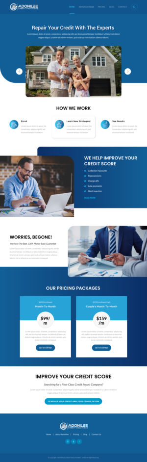 Diseño Web por rightway para Adonilee Credit Solutions, LLC. | Diseño: #24556797