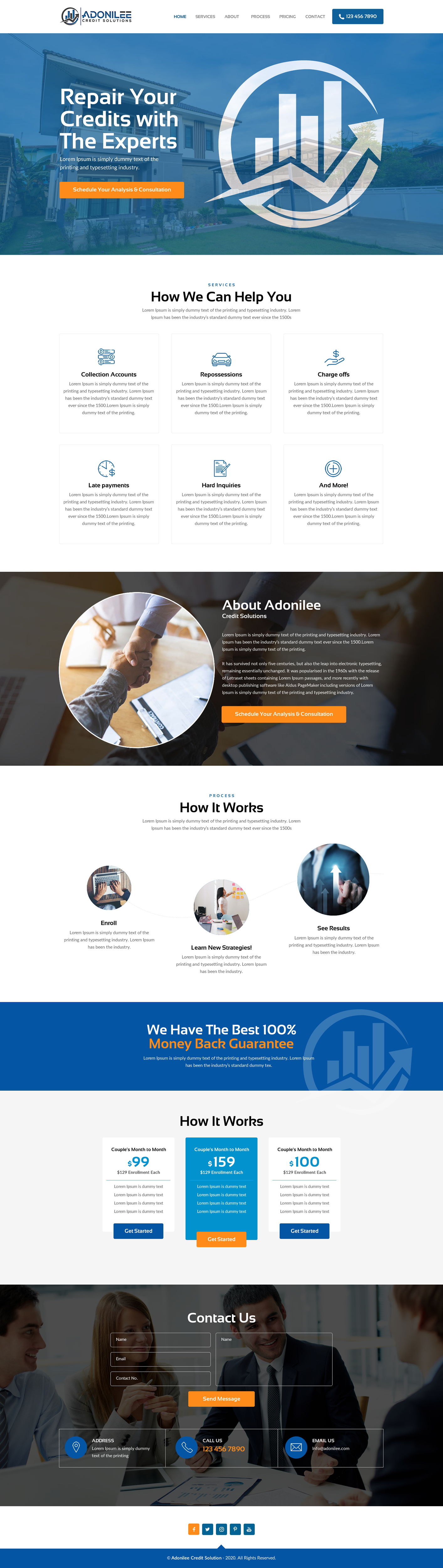 Diseño Web por rightway para Adonilee Credit Solutions, LLC. | Diseño #24567936