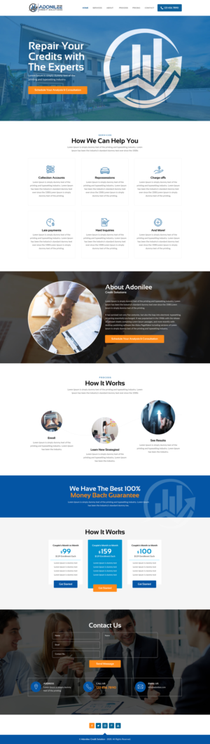 Diseño Web por rightway para Adonilee Credit Solutions, LLC. | Diseño: #24567936