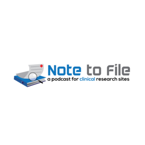 Note to File - a podcast for clinical research sites | Logo Design by geni