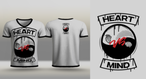 T-Shirt design - Theme of love and specially: Heart vs Head/ mind