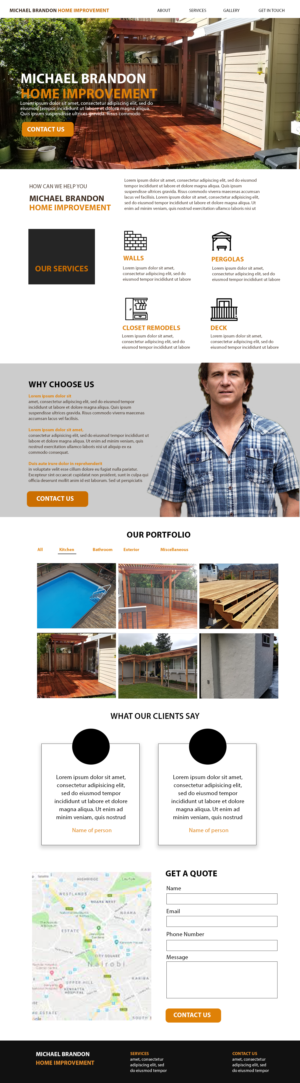 One page site for a home improvement construction company | Web-Design von AnneWanjiku