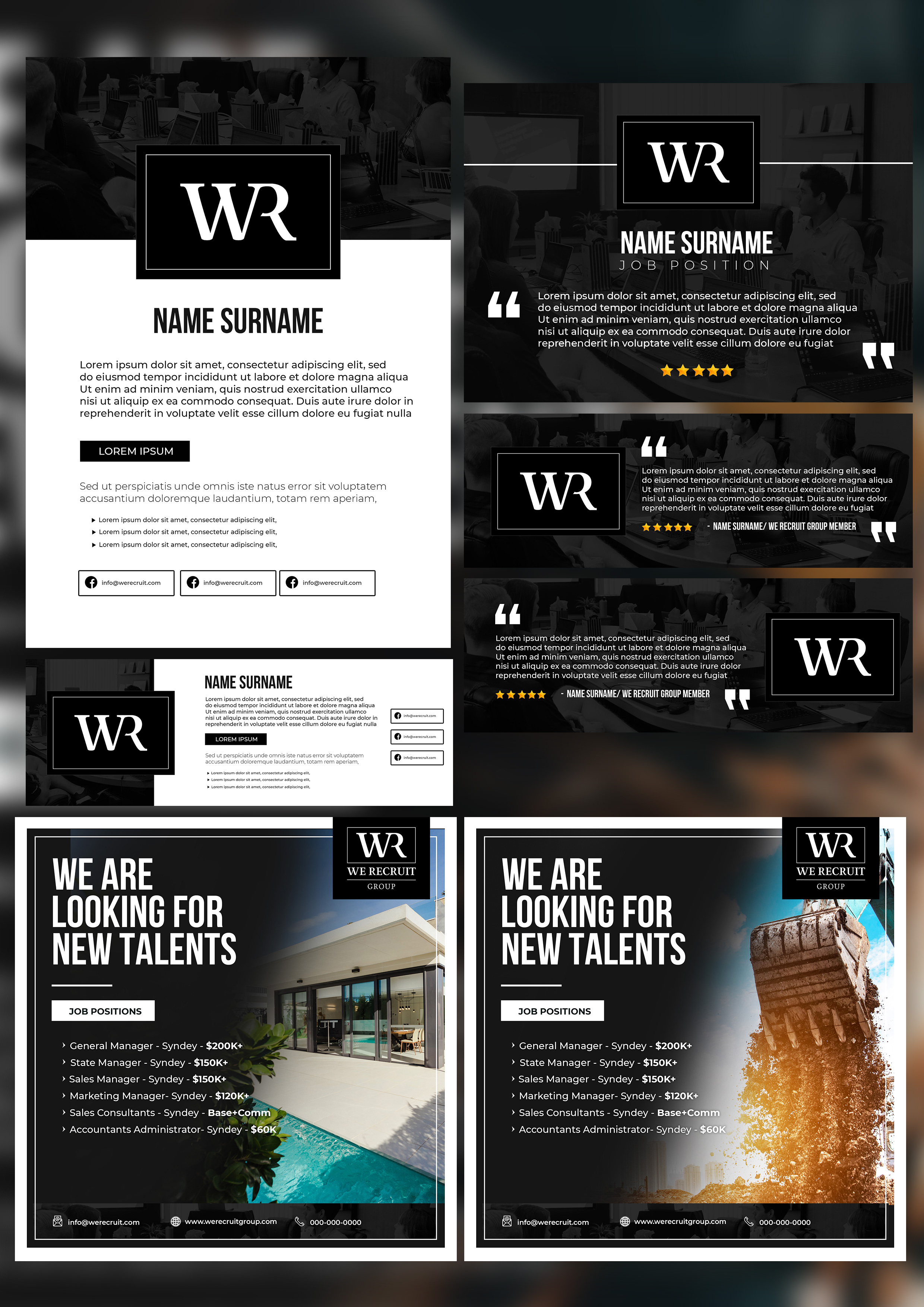 Design Graphique par ChvsDesign pour We Recruit Group | Design : #24679219