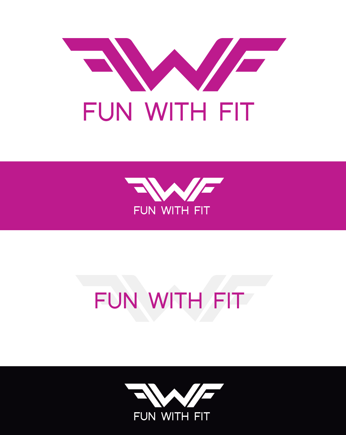 Logo Design by parshdelhi for FUN WITH FIT | Design #24614762