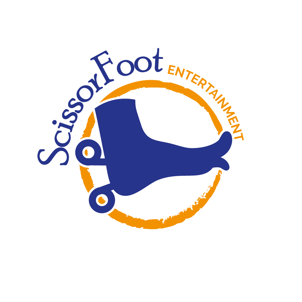 Logo and Business Card Design by idesignstuff for ScissorFoot Entertainment | Design #24606517
