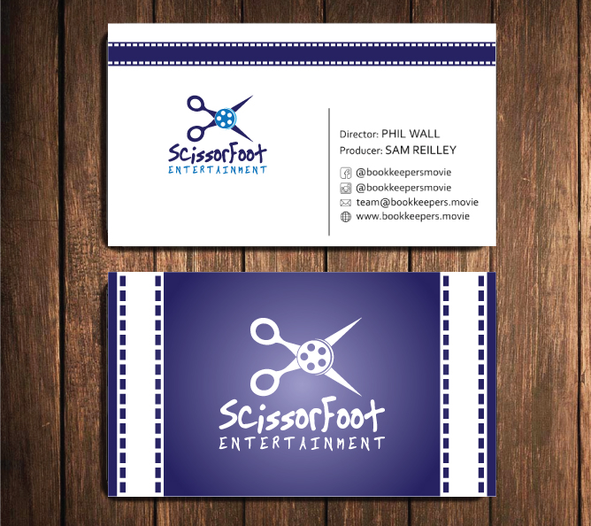 Logo and Business Card Design by jisuvo8 for ScissorFoot Entertainment | Design #24556538