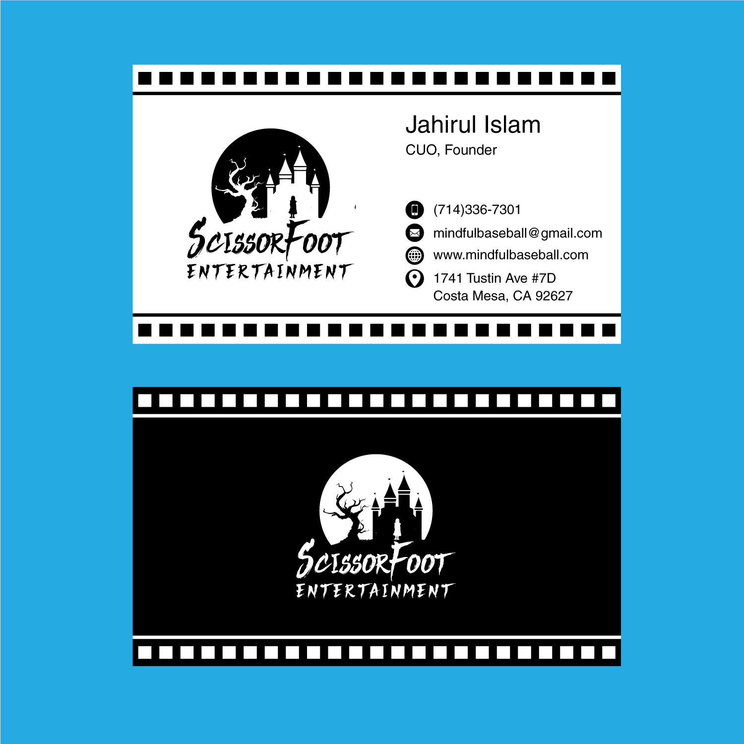 Logo and Business Card Design by jisuvo8 for ScissorFoot Entertainment | Design #24602308