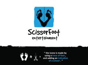 Logo- und Visitenkarten-Design von Tha Don7 für ScissorFoot Entertainment | Design: #24593834