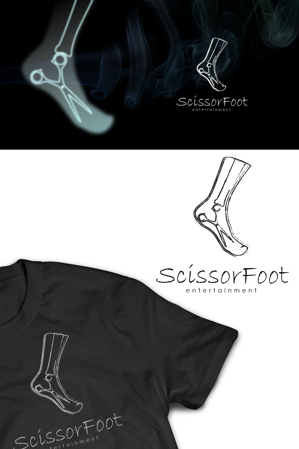 Logo and Business Card Design by :) Zoya for ScissorFoot Entertainment | Design #24600311