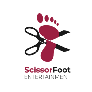 Logo- und Visitenkarten-Design von Bastinian für ScissorFoot Entertainment | Design: #24553350