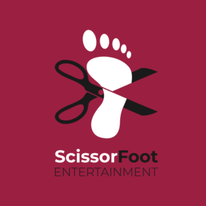 Logo- und Visitenkarten-Design von Bastinian für ScissorFoot Entertainment | Design: #24553353