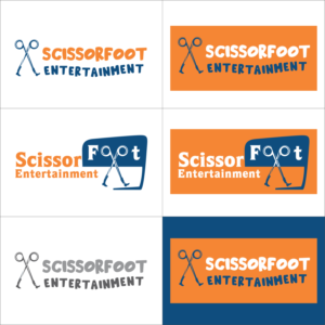 Logo- und Visitenkarten-Design von Waan für ScissorFoot Entertainment | Design: #24600134