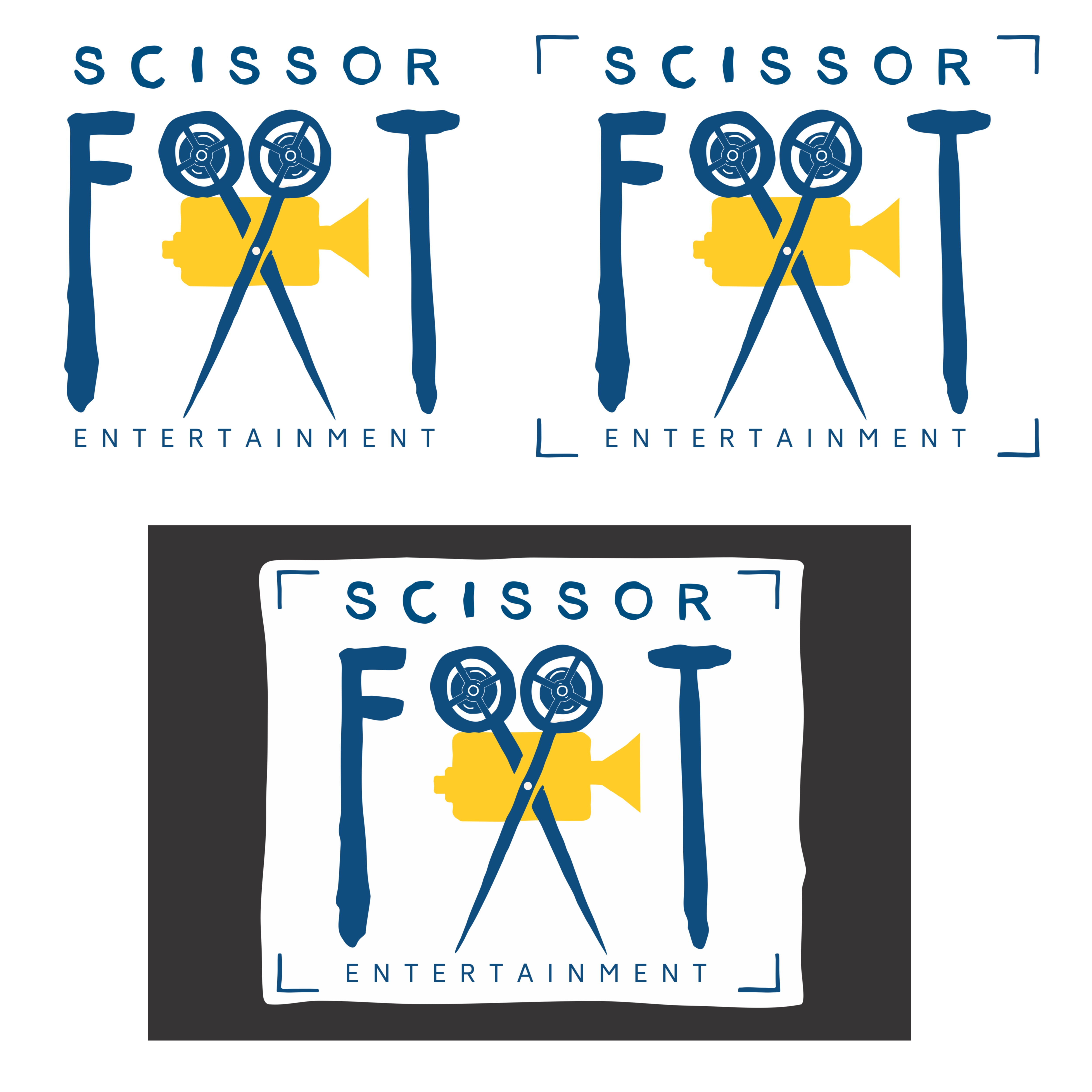 Logo and Business Card Design by Waan for ScissorFoot Entertainment | Design #24648927