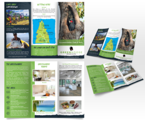 Trifold pamphlet for accommodation, cafe and tour business | Flyer Design by Luniere Designs