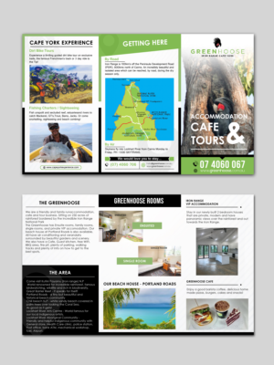 Trifold pamphlet for accommodation, cafe and tour business | Flyer Design by M 8