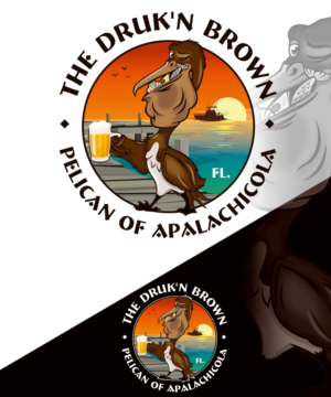 The Druk'N Brown Pelican of Apalachicola Fl. | Logo-Design von StudioD™
