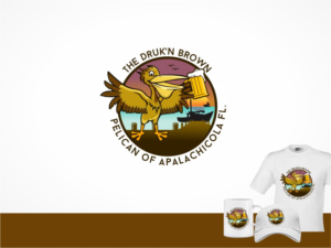 The Druk'N Brown Pelican of Apalachicola Fl. | Logo-Design von Robby SC