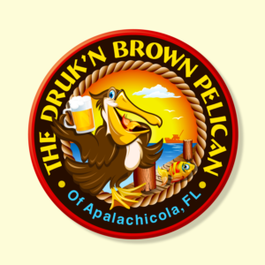 The Druk'N Brown Pelican of Apalachicola Fl. | Diseño de Logo por Dennis Jackson Design