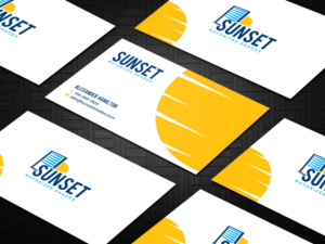 Sunset Motorized Shade  Business Card | Visitenkarten-Design von Sandaruwan