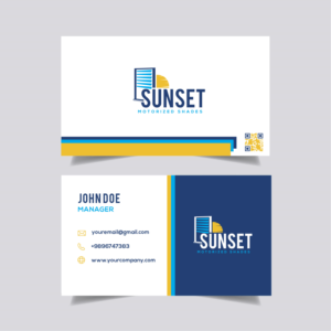 Sunset Motorized Shade  Business Card | Business Card Design by rpunsL