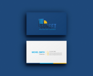 Sunset Motorized Shade  Business Card | Business Card Design by mdreyad