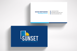 Sunset Motorized Shade  Business Card | Business Card Design by R.design