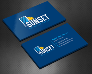 Sunset Motorized Shade  Business Card | Business Card Design by sabbir049