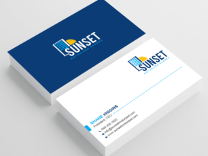 Sunset Motorized Shade  Business Card | Business Card Design by Uttom 2